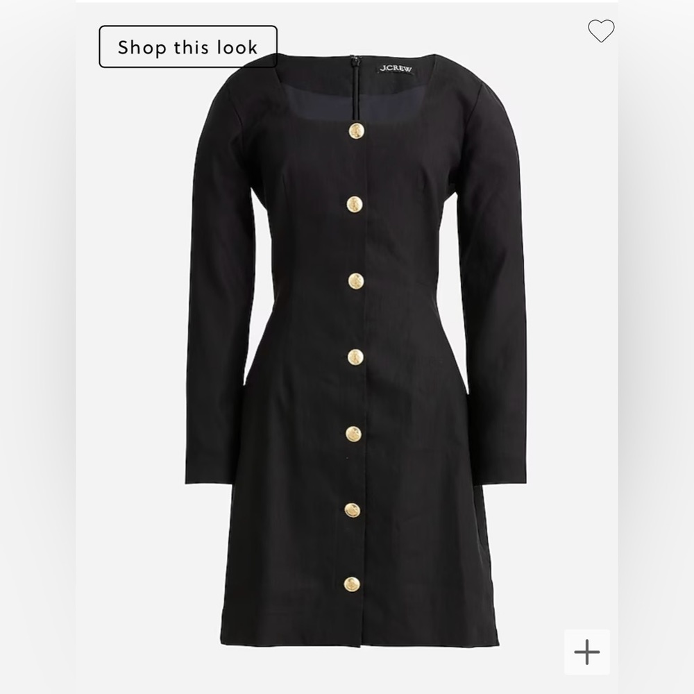 J. Crew long sleeve button front mini dress size 8